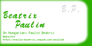 beatrix paulin business card
